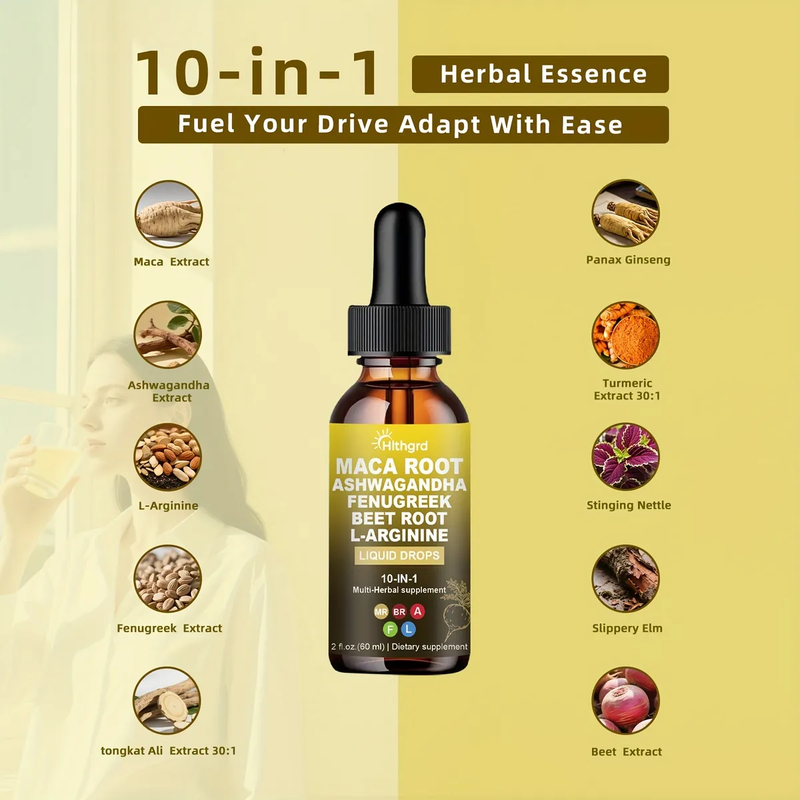 Hlthgrd 2-pack, Natural Maca Root Liquid Drops, Contains South African Liquid Multivitamin For Women And Men, Balances Hormones And Supports Energy *_voghion.com