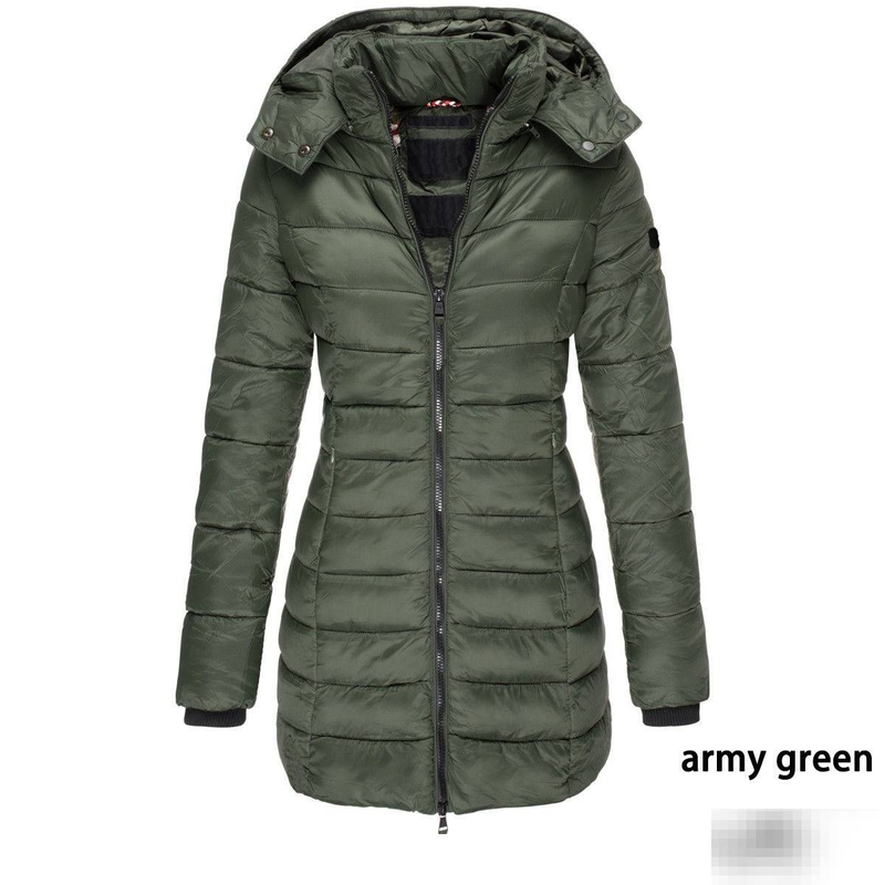 Elegant Winter Women's Long Puffer Coat With Slim Fit, Warm Cotton Filling, And Stylish Trench Design – Available In 7 Classic Colors (S-XXXL)_voghion.com