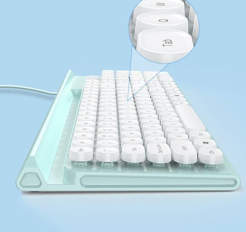 L3/L4 Wired Silent Mechanical Keyboard & Mouse Combo – Punk-Style ABS Keycaps, Waterproof Design, 102-Key Layout With Blue Switches_voghion.com