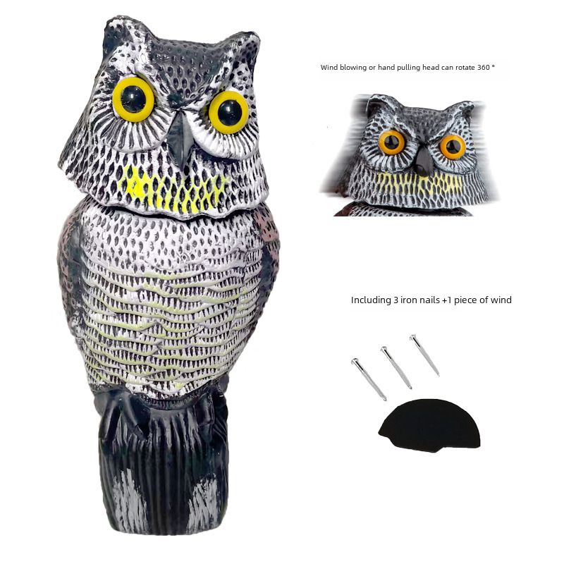 Owl bait farm bird repellent bird catcher multi-functional expandable electronic induction to make owl calls_voghion.com
