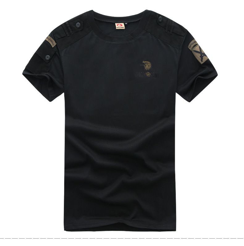 Military Tactical T-shirt For Men - Quick-dry Camo Tee With Special Forces Style (Army Green/Black/Woodland Camo, Seal Team/Airborne Inspired)_voghion.com