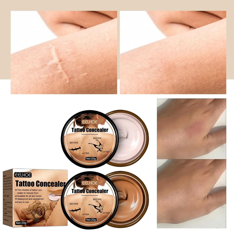 Concealer Foundation Cream Makeup Base Professional Full Coverage Freckles Cover Acne Spots and Dark Circles Facial Makeup_voghion.com