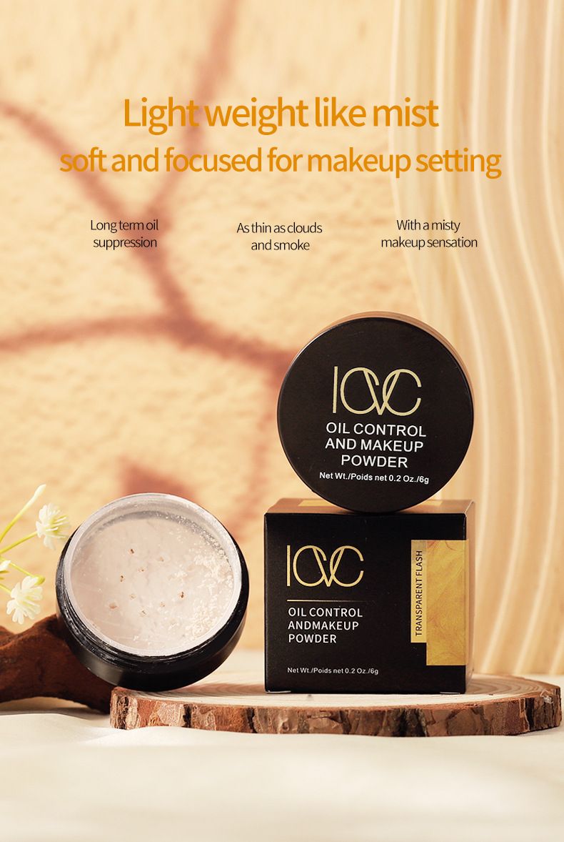 Cipria ICVC Makeup Setting Powder 3 colori correttore impermeabile controllo dell'olio trucco a lunga tenuta cipria libera_voghion.com
