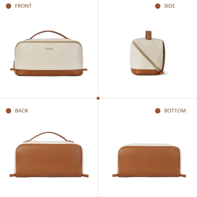 Women's Bags Dedicated Cosmetic Bag Large Capacity Travel Cosmetic Bag Portable Leather Waterproof Cosmetic Storage Bag Toiletry Bag_voghion.com