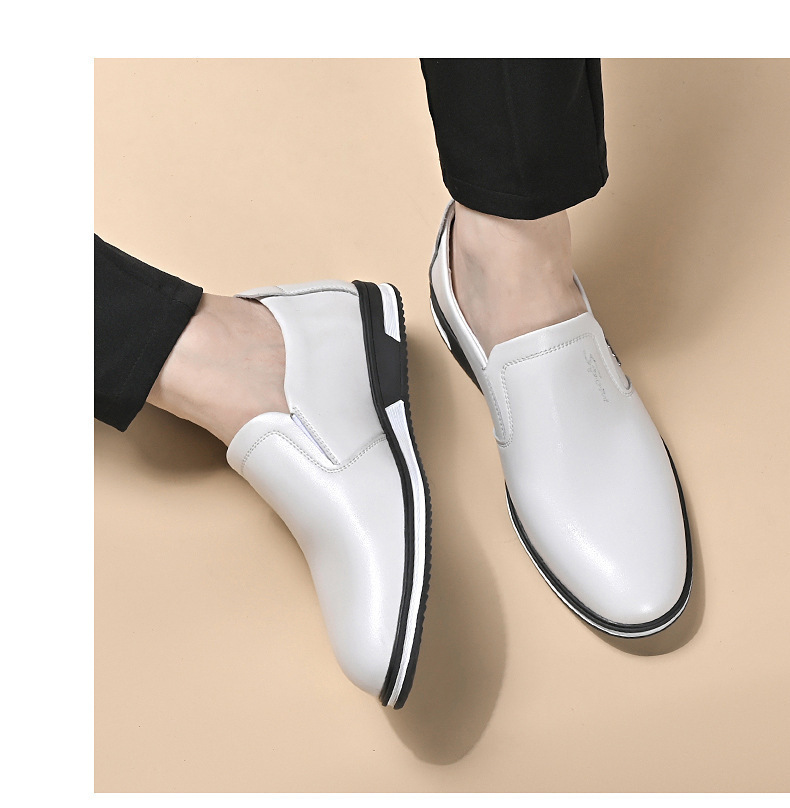 Men's Loafers Patent Leather Suede Toe Wedding Footgear Shoes Round Toe Square_voghion.com