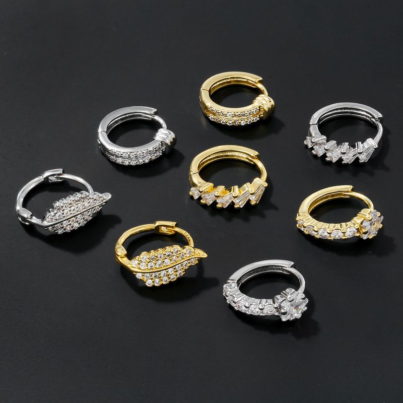 Orecchini da donna versatili e alla moda, con clip in zircone pavé, orecchini placcati in oro K, leggeri, lussuosi e di alta qualità._voghion.com