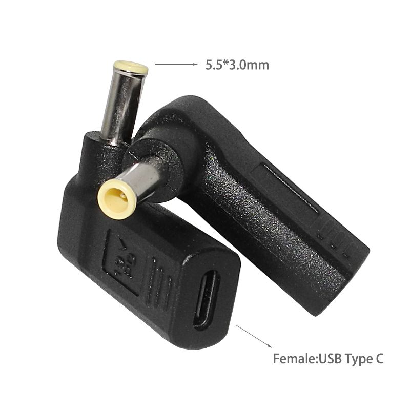 Laptop Power Adapter Connector DC Plug USB Type C Female To Universal Male Jack Converter For HP Dell Asus Acer Lenovo_voghion.com