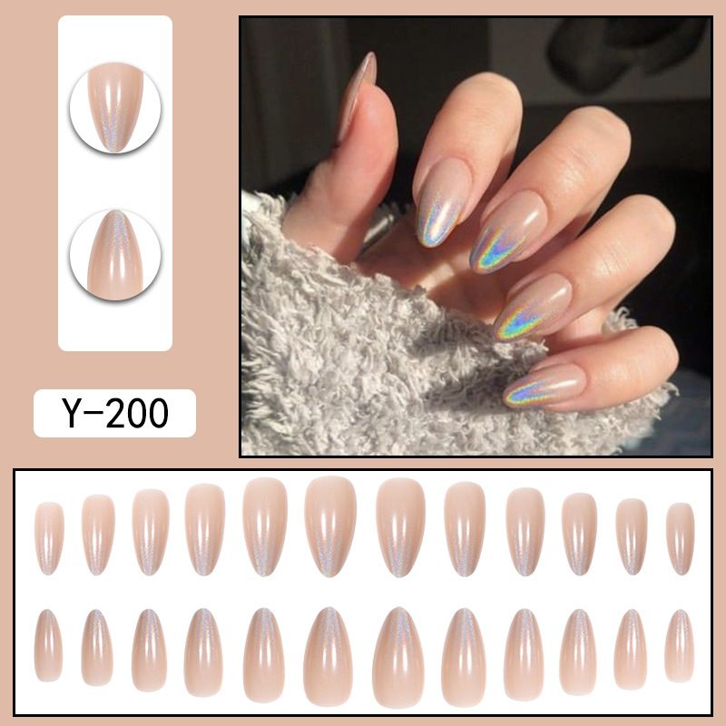Wiederverwendbares Set mit aufklebbaren Nägeln – trendige Farbverläufe und minimalistische Designs, einfach anzubringende künstliche Nägel für mühelose Schönheit (mehrere Farben und Stile)_voghion.com