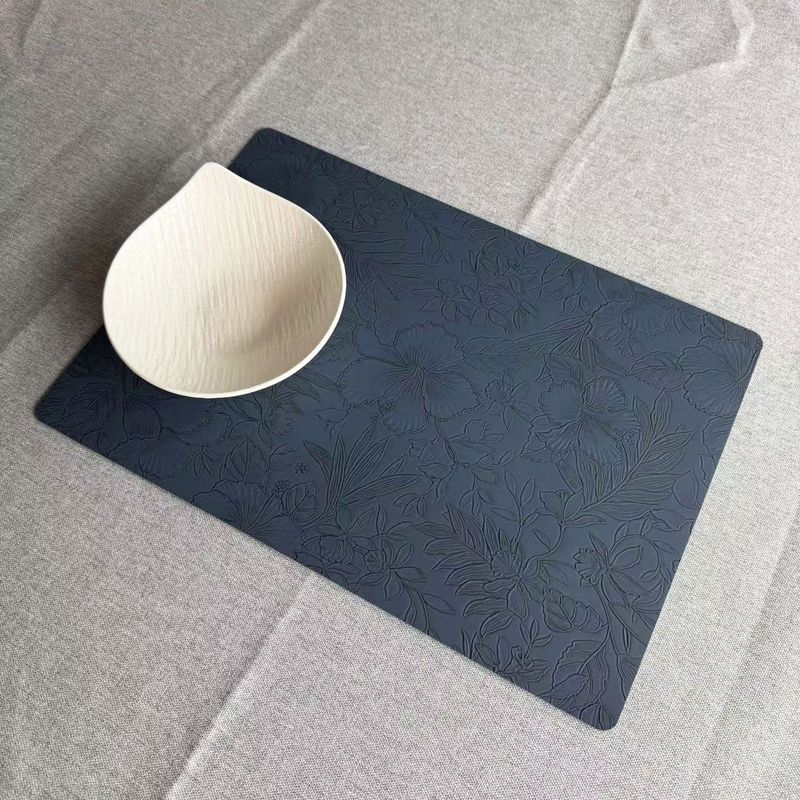 Nordic Style Leather Western Dining Double-Sided Square Hotel Home Heat Insulation Table Creative Non-Slip Bowl Mat_voghion.com