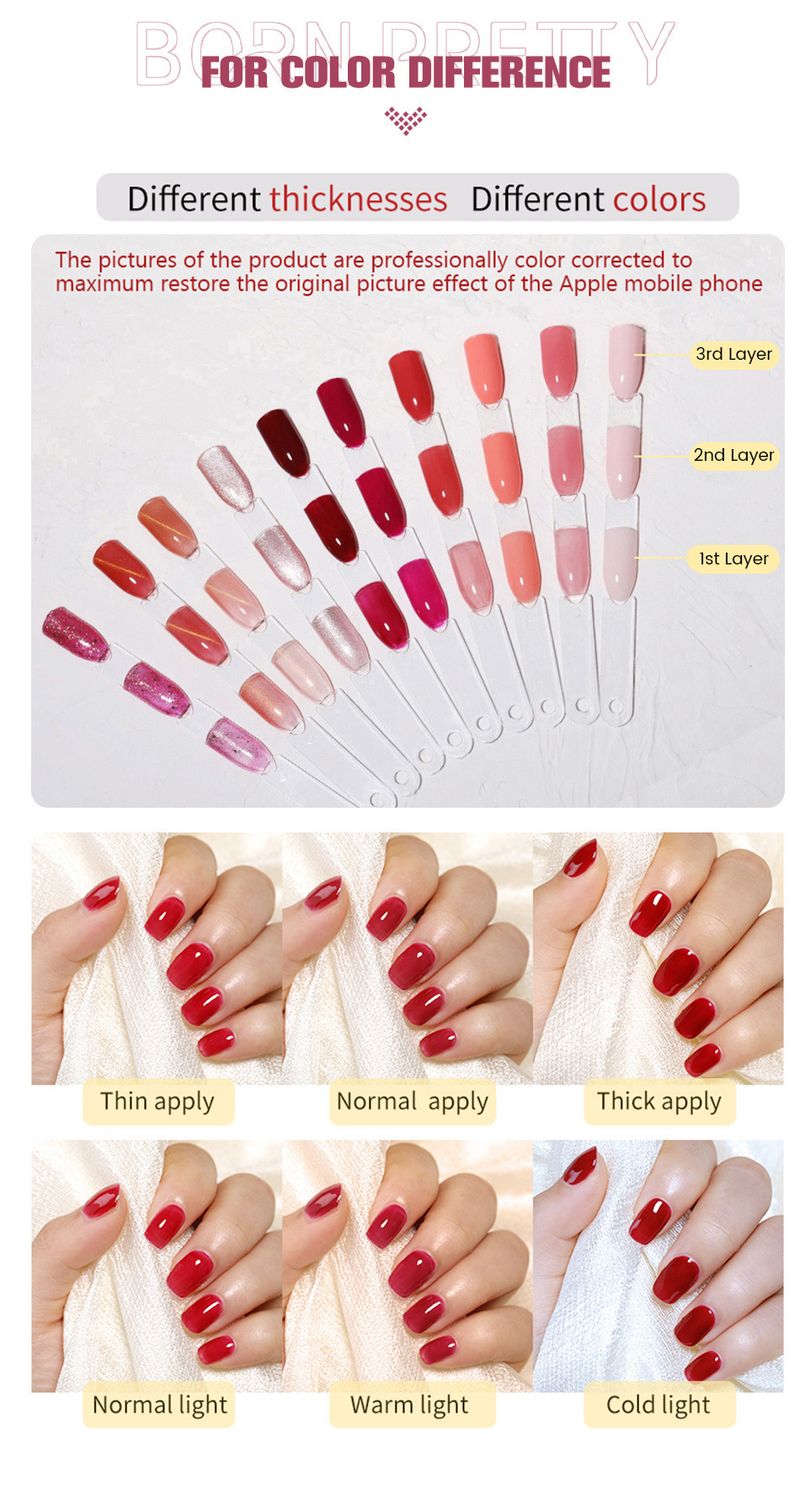 Gel d'extension d'ongles antiadhésif BORN PRETTY - 15 ml - Gel Aurora sans papier en boîte | Gel UV modelable à la main pour une mise en forme facile_voghion.com