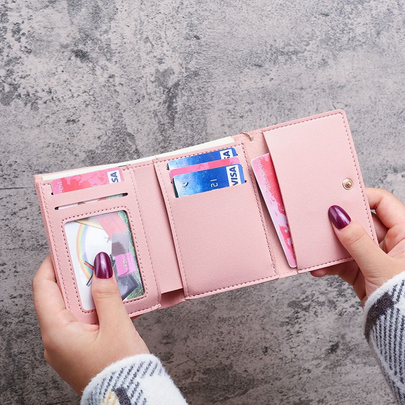 Neu Nette Kurze frauen Kleine Brieftasche Mini Koreanische Brieftasche_voghion.com