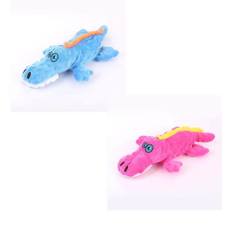 Giocattolo di peluche in silicone per cani a forma di coccodrillo, resistente ai morsi, che digrigna i denti, articoli per animali domestici, bestseller, personaggi di fabbrica, stock all'ingrosso_voghion.com
