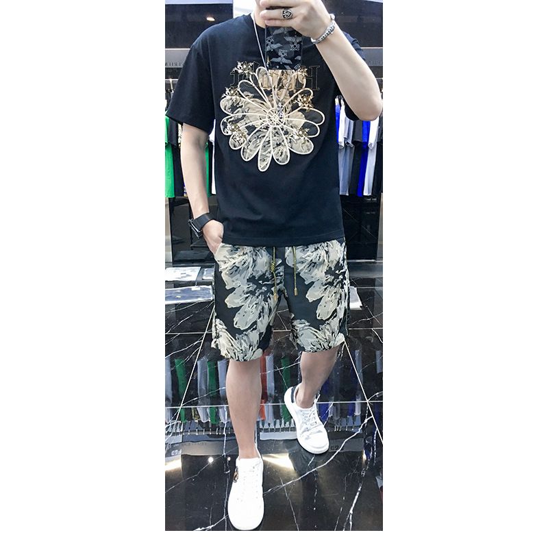 Camiseta informal de manga corta de alta gama con bordado europeo CT para hombre, marca de moda, verano 2025, nueva camiseta de dos piezas para hombre._voghion.com