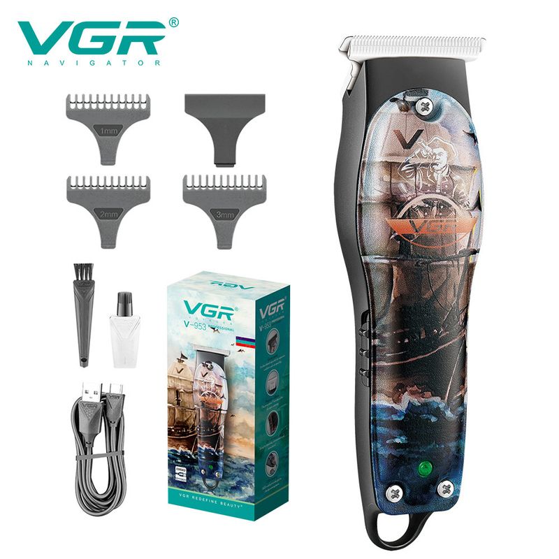 VGR953 Barbiere Graffiti Barbiere Rasatura Salone Parrucchiere Personalità Intaglio Tagliacapelli Testa a Olio Piccolo Tagliacapelli Elettrico Professionale_voghion.com
