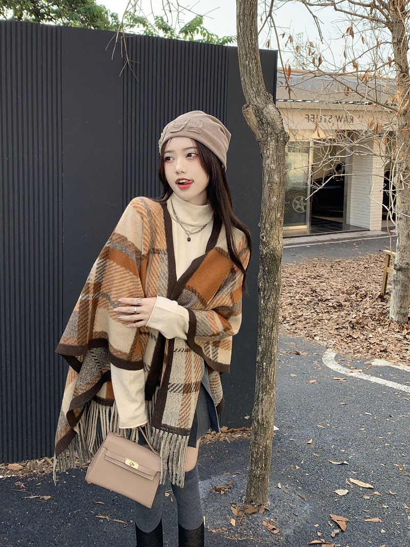 The new big designers light luxury trend of women's cashmere embroidery autumn and winter versatile scarf warm large scarf_voghion.com