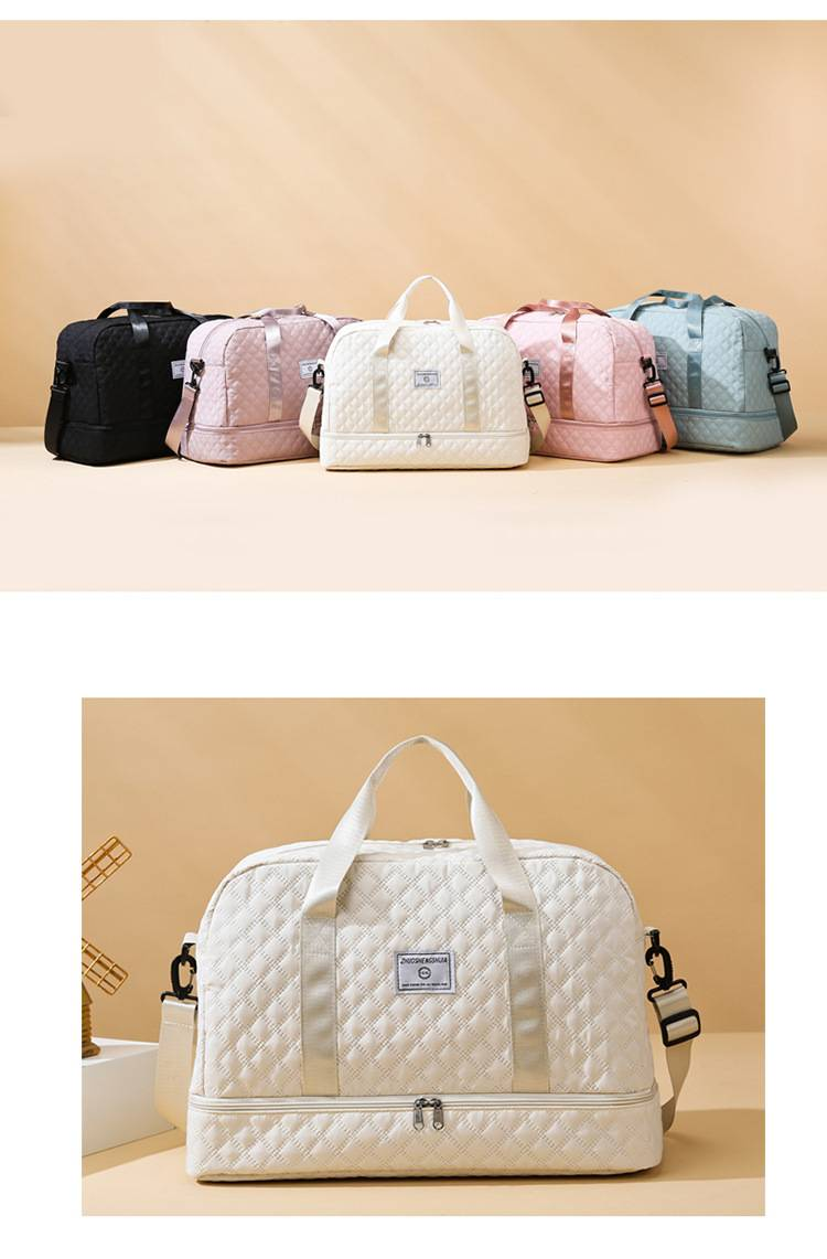 Designer fashion luggage Men's short-distance portable travel bag Women's multi-functional dry wet separation waterproof sports fitness bag_voghion.com