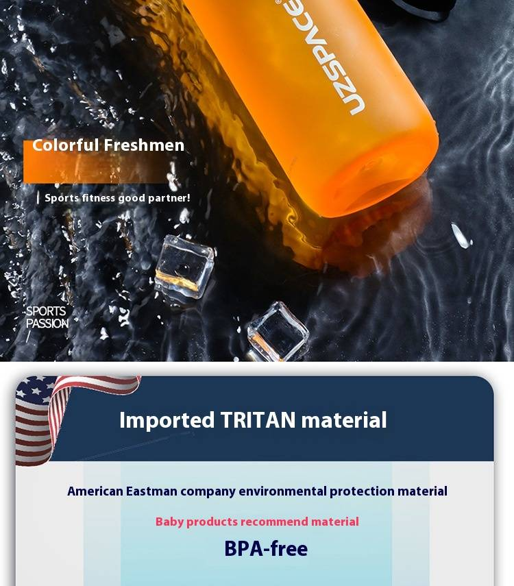 32oz Plastikwasserflasche - Auslaufsicherer und langlebiger Sportbecher für Fitnessstudio, Wandern, Schule (BPA-frei, mit Karabinerhaken, 2er-Pack)_voghion.com