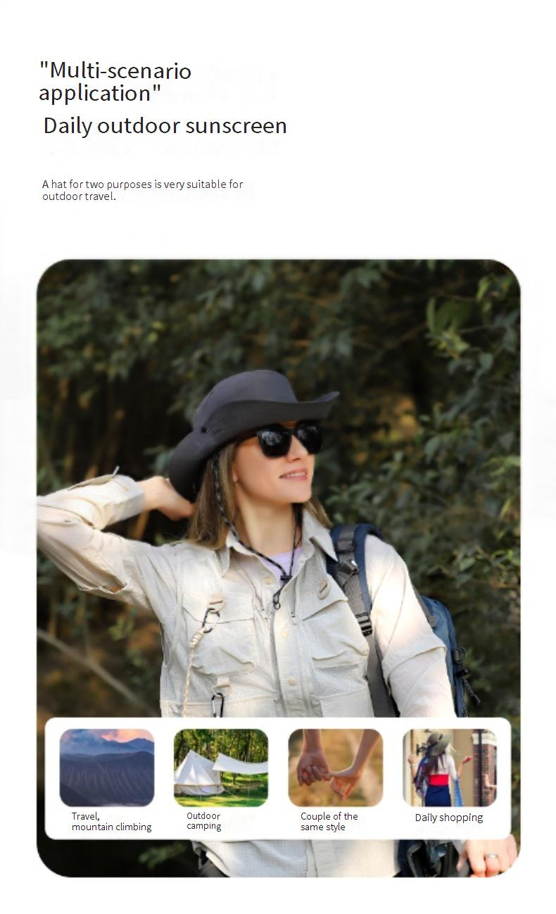 UPF 50+ Women's Sun Hat - Wide Brim Outdoor & Travel Hat For Beach, Hiking & Sports_voghion.com