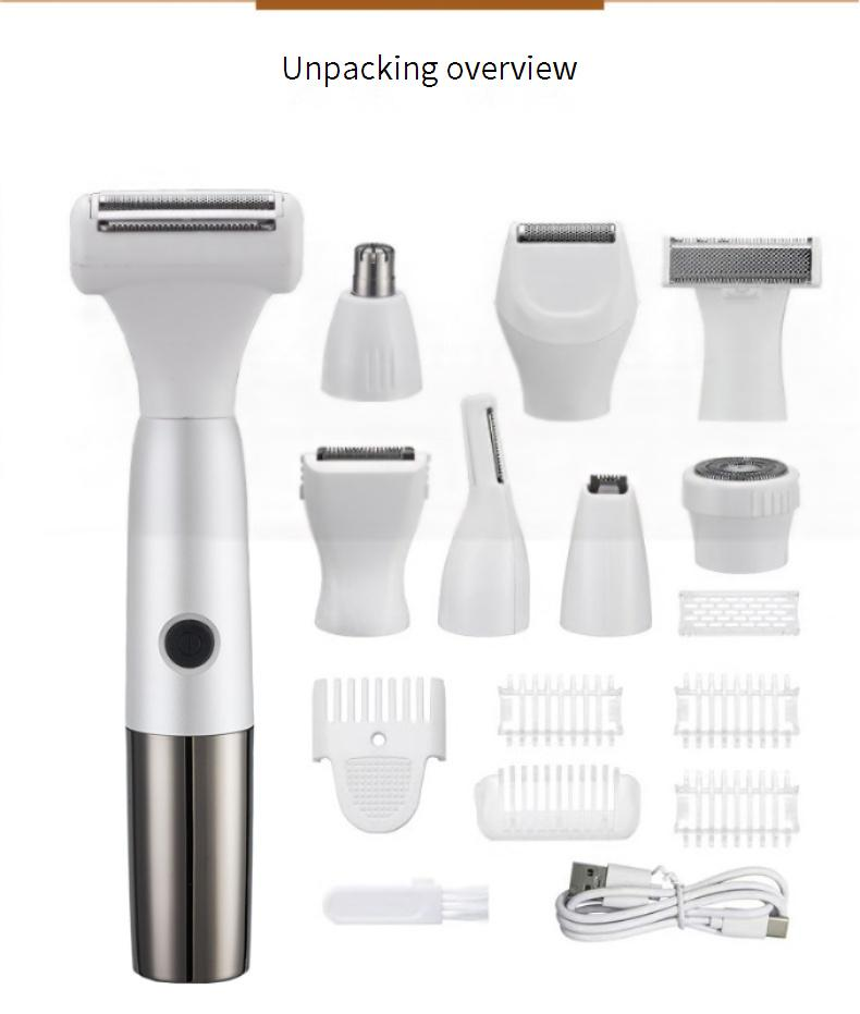 8-in-1 Electric Hair Removal Device For Women - Painless IPL Epilator (Eyebrow Trimmer Nose Hair Bikini Line Rechargeable Waterproof)_voghion.com