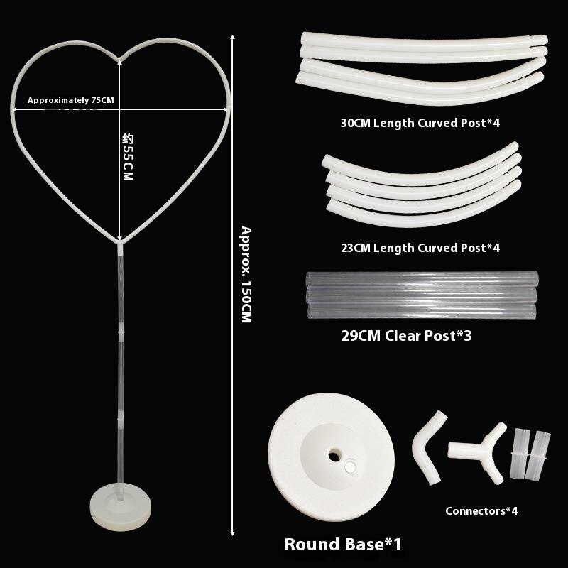 Eleganti decorazioni a forma di arco a forma di cuore e cerchio galleggiante per matrimoni, compleanni e feste - Ornamenti da tavolo e da soffitto in plastica resistente_voghion.com