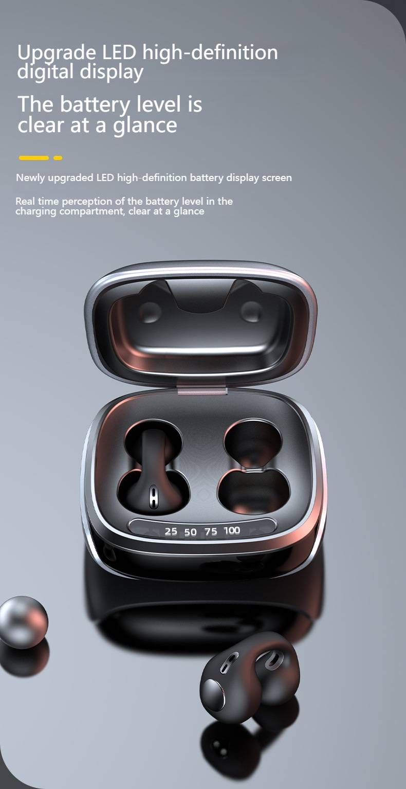 JX80 Open-Ear Bluetooth Headphones With Bone Conduction, Noise Cancellation, Secure Fit, 8H Playtime, IPX6 Waterproof, Bluetooth 5.3 For Workout_voghion.com