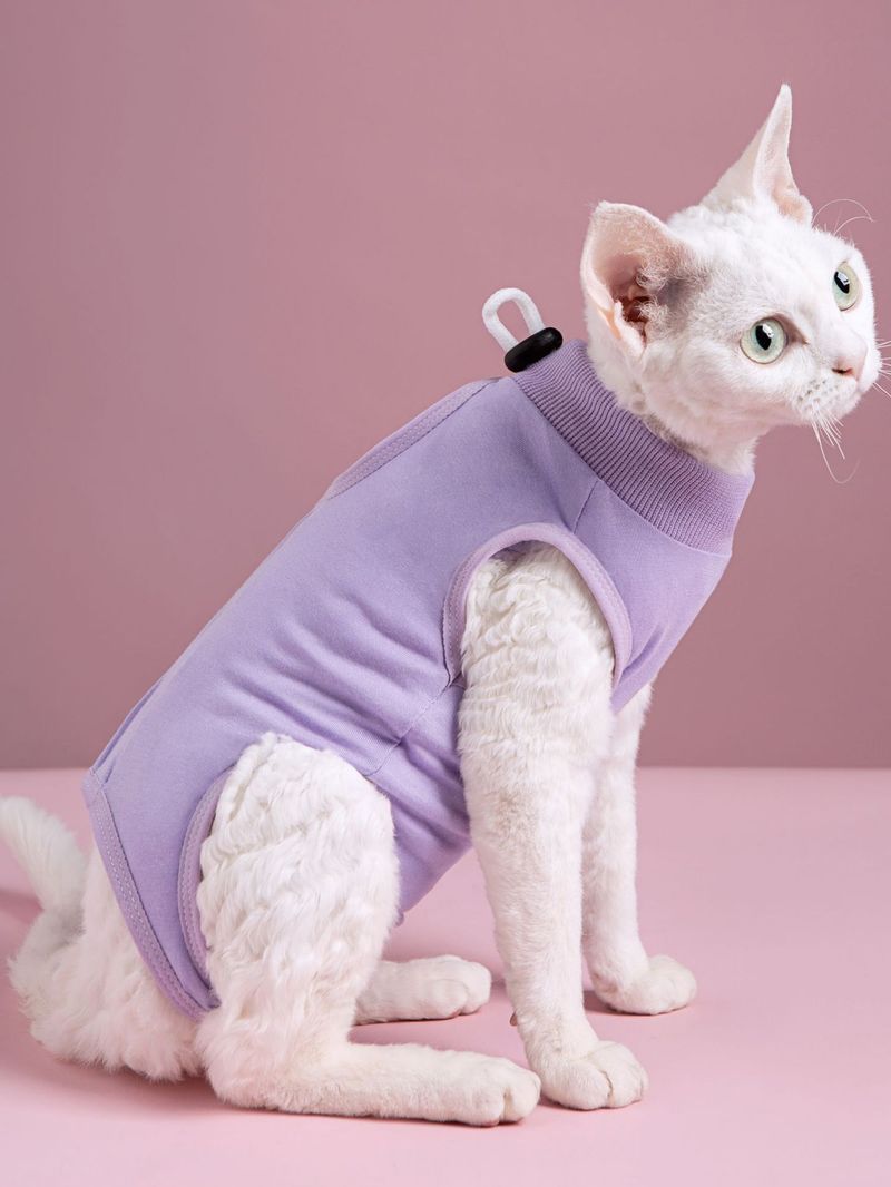 1 Piece Of Pet Cat Spay Recovery Suit, Anti-licking And Anti-biting, Suitable For Weaning, Soft, Skin-friendly And Comfortable Spay Suit_voghion.com