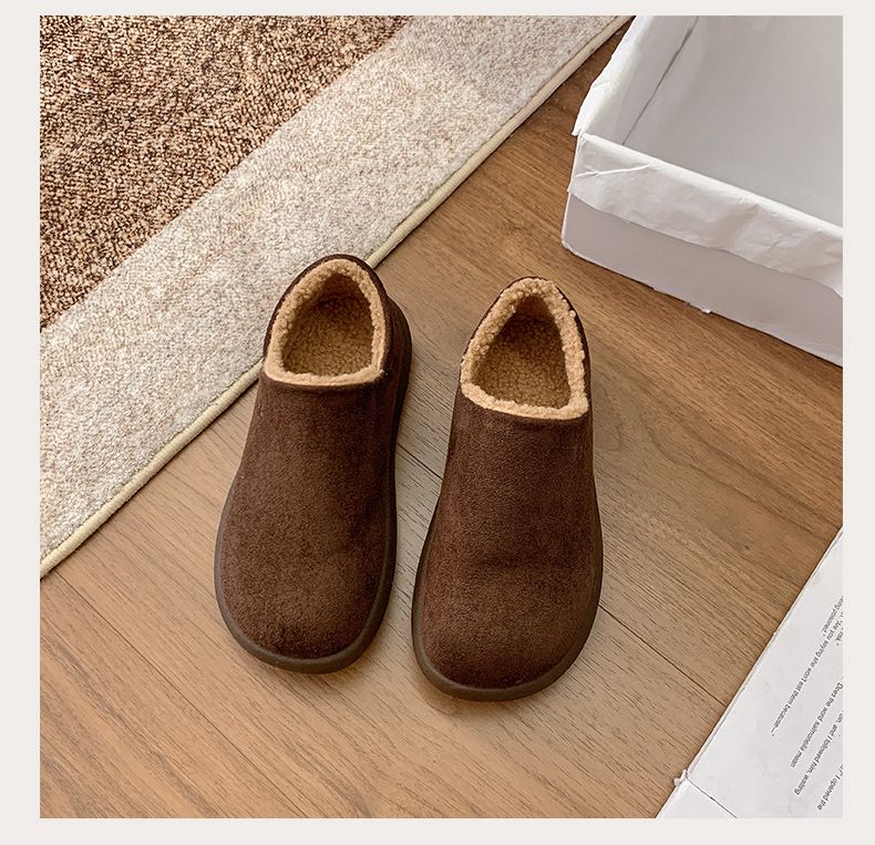 Boken Women's 2025 New Style Fleece And Thickened Warm Cotton Shoes_voghion.com