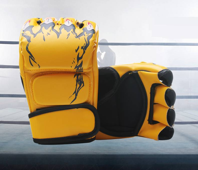 Professional MMA Sparring Gloves - Half-Finger UFC-Style Training Gloves For Boxing, Muay Thai & Heavy Bag Work_voghion.com