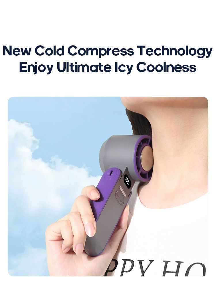 KINSCOTER Outdoor Foldable Portable Hdheld Mini Cooling Rechargeable 3600mAh 100-level Free Control High Speed Turbo_voghion.com