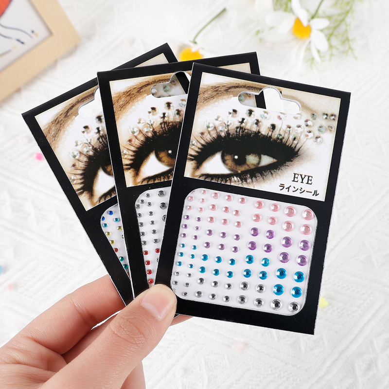 Glänzender Gesichtsschmuck-Aufkleber, Gesichtsschmuck, Diamant-Make-up-Kunst, Eyeliner, temporäre Tätowierung, Party, schlechte Make-up-Tools, Augen_voghion.com