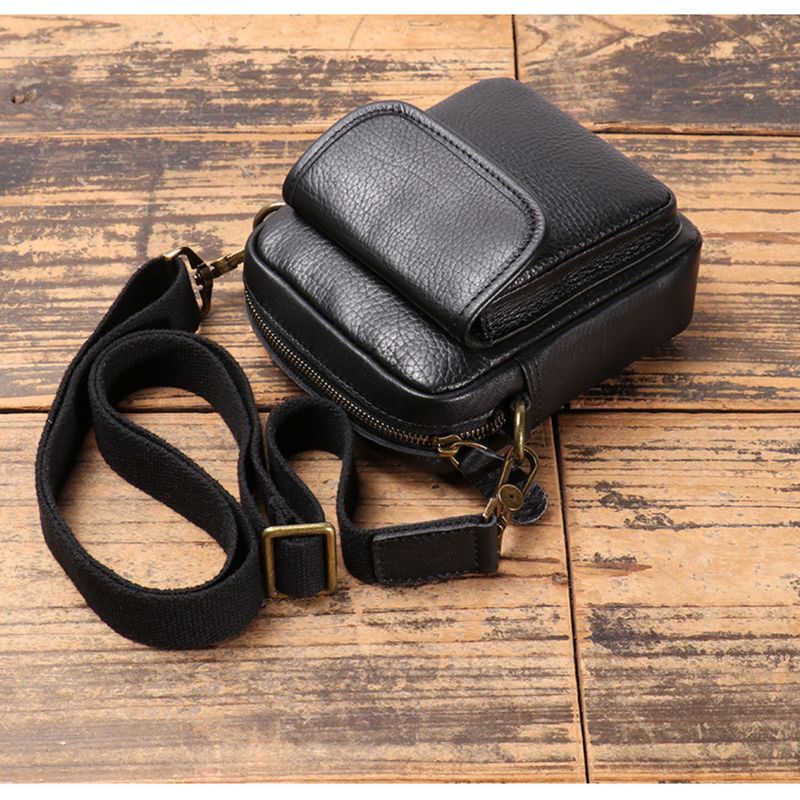 Nuova borsa a tracolla in vera pelle da uomo, borsa a tracolla casual multifunzionale, piccola borsa quadrata_voghion.com