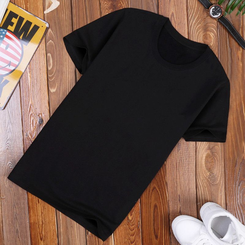 2025d Herren-T-Shirt aus reiner Baumwolle mit Rundhalsausschnitt, kurzes T-Shirt, einfarbig weiß, lockere Passform, Übergröße, halbe Ärmel_voghion.com