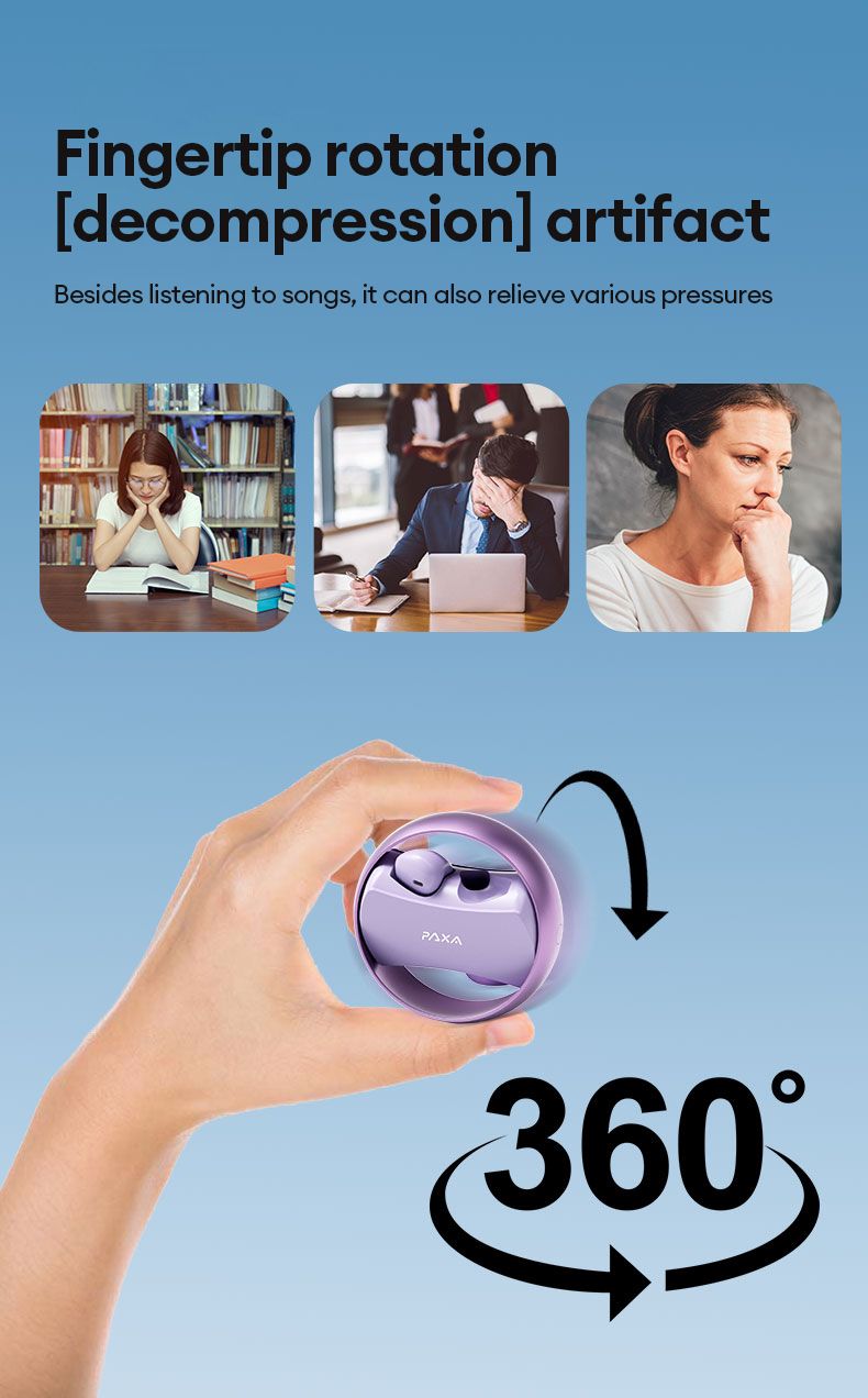 PAZA CT2 Wireless Bluetooth 5.4 Earphones Ultra-low Game Latency Earbuds Dual Gold-standard Sound Quality Headphones_voghion.com