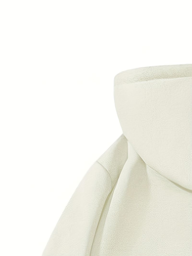 Herrenbekleidung Kapuzenpullover Herren Frühling und Herbst Übergröße Trendy Marke Einfarbig Einfache Dicke Jacke Tops_voghion.com