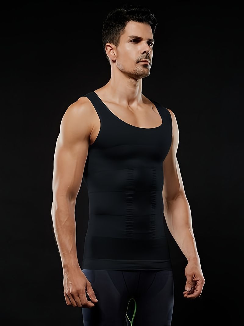 2025 Herren-Kompression-Body-Shaper-Tanktop, Schlankheit Weste_voghion.com