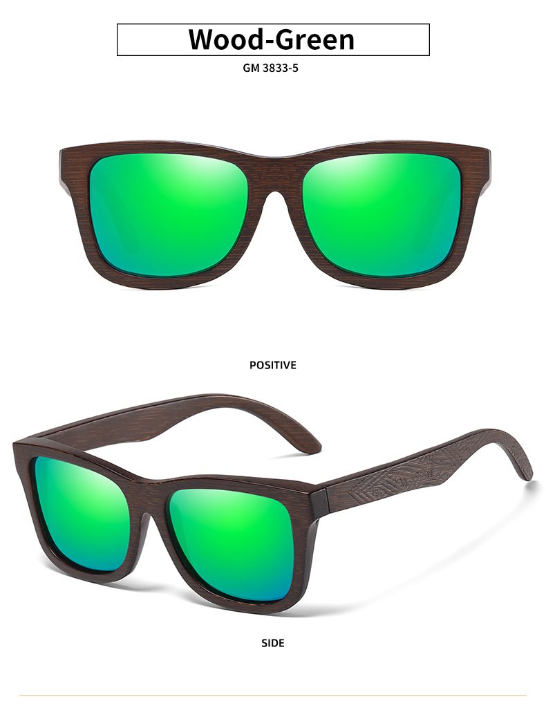 Fashion Fashion Vintage Fashion Bamboo Wooden Handmade Polarized Mirror Coating Lenses Eyewear Sunglasses for Men_voghion.com