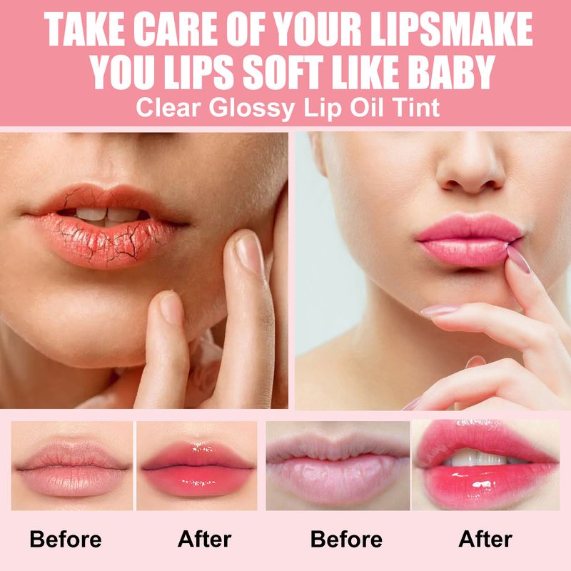 EELHOE Volumizing Lip Glaze Volumizing Lip Care Desalting Lip Lines Hydrating Hydrating Glass Lip Gloss Oil_voghion.com