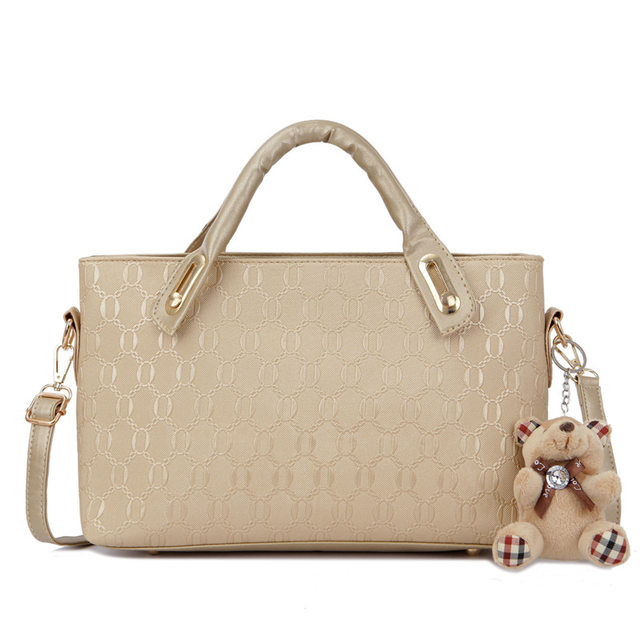 4 pezzi/set set di borse da donna elegante borsa a tracolla in pelle PU moda borse da donna con pochette a tracolla in tinta unita selvaggia_voghion.com