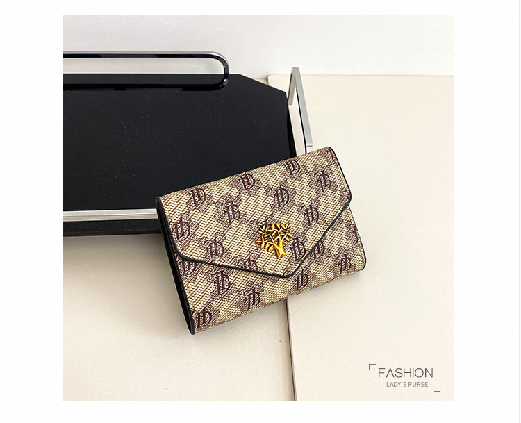 Nouvelle mode transfrontalière 2023 30% de réduction portefeuille boucle courte petit parfum design multi-carte petit portefeuille porte-monnaie_voghion.com