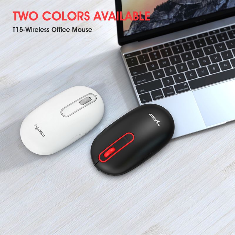 T15 2,4G wiederaufladbare kabellose Maus mit leisem Design, 500 mAh, geeignet für Bürospiele_voghion.com