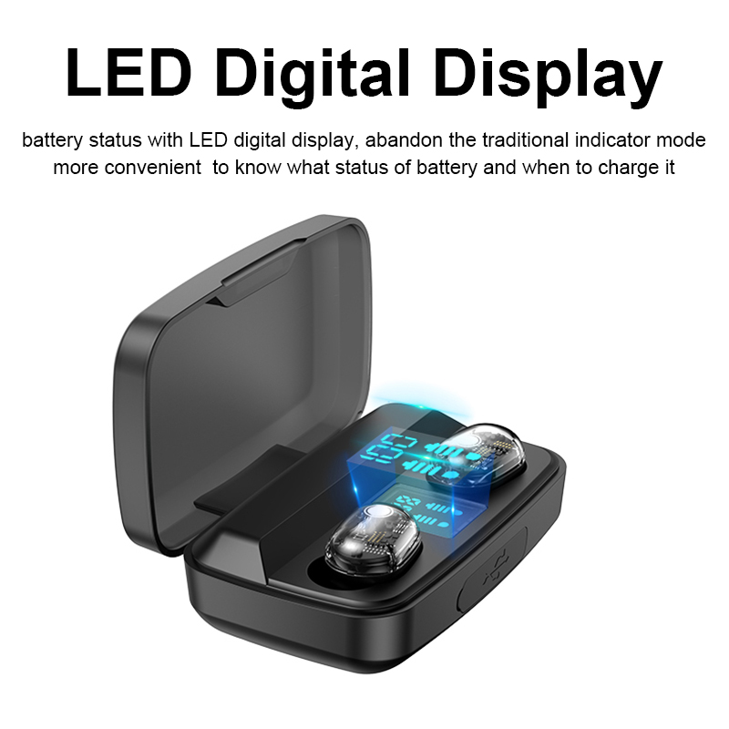 M13C HiFi-Kopfhörer Bluetooth 5.0 Drahtlose Ohrhörer TWS Touch Control Kreatives transparentes Design_voghion.com