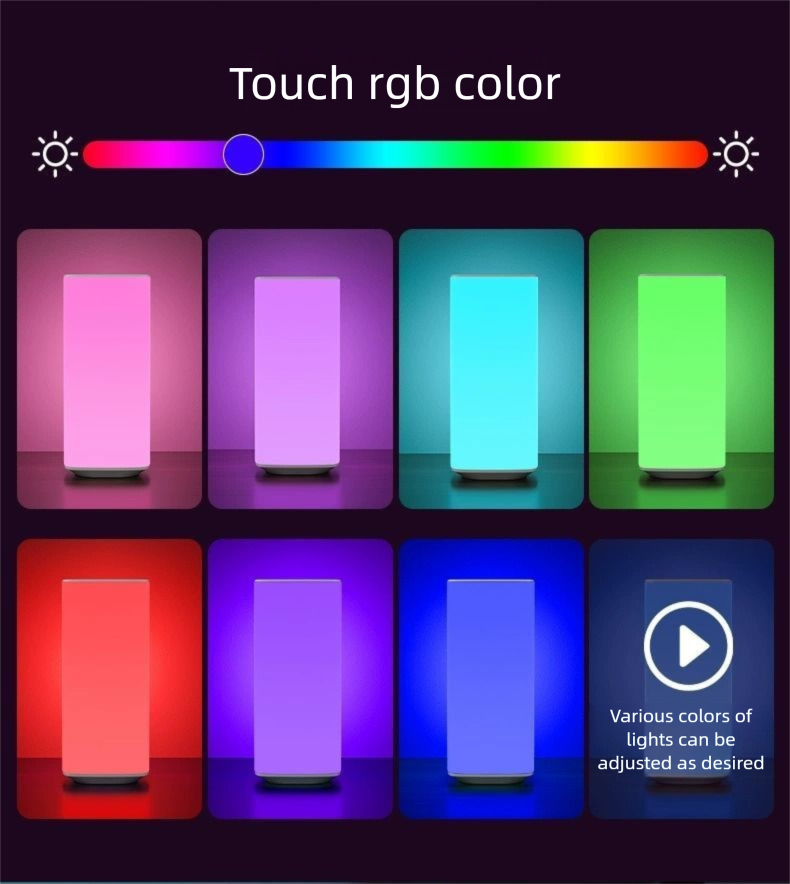 Atmosphäre Nacht RGB Fernbedienung Touch Tisch Schlafzimmer Zimmer Beleuchtung Schlaf Begleiter Licht Ins Student Internet_voghion.com