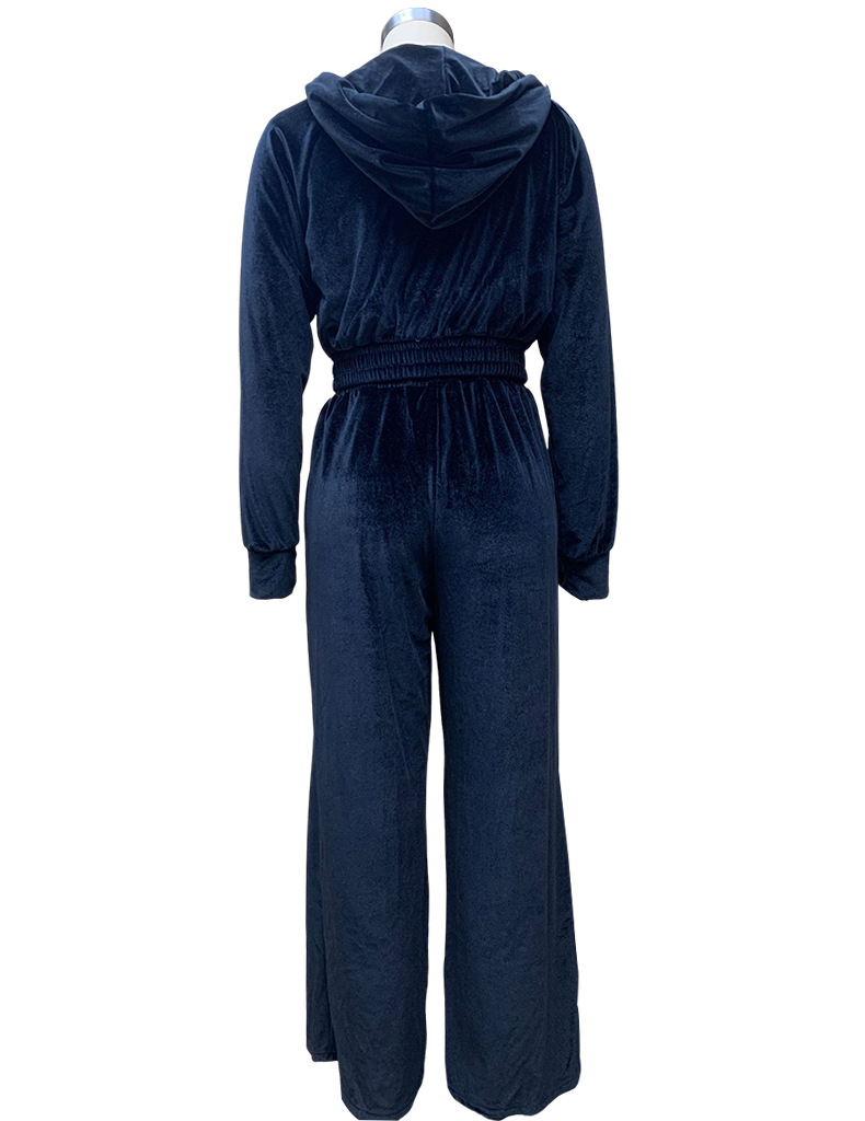 Pantaloni casual da donna con temperamento di colore puro a maniche lunghe_voghion.com