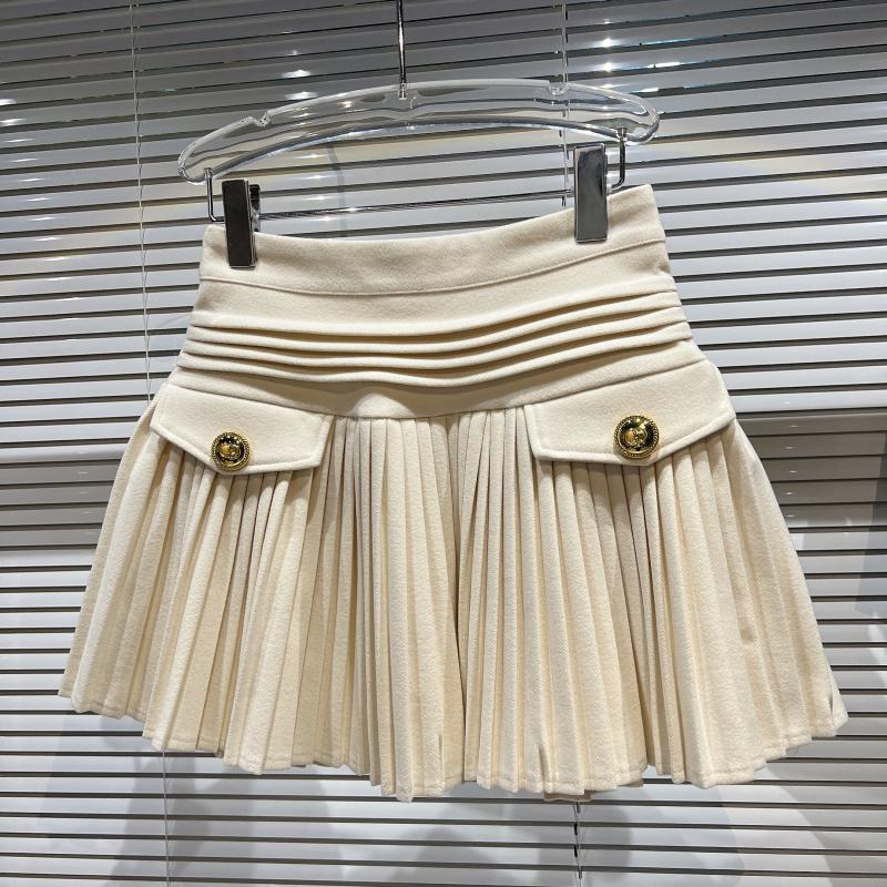 Filles Printemps Et Automne Petite Jupe Plissée Vent Parfumée Version Coréenne De La Boucle En Métal Pour Enfants Poche Canari Jupe Plissée Jupe Marée_voghion.com
