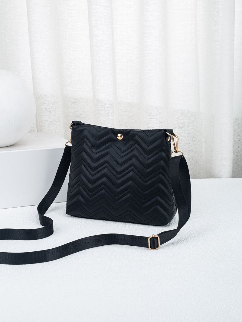 Women's Bags One Piece Wave Quilted Bucket Bag Fashion Mini Crossbody Bags Women Shoulder Bags And Wallets_voghion.com