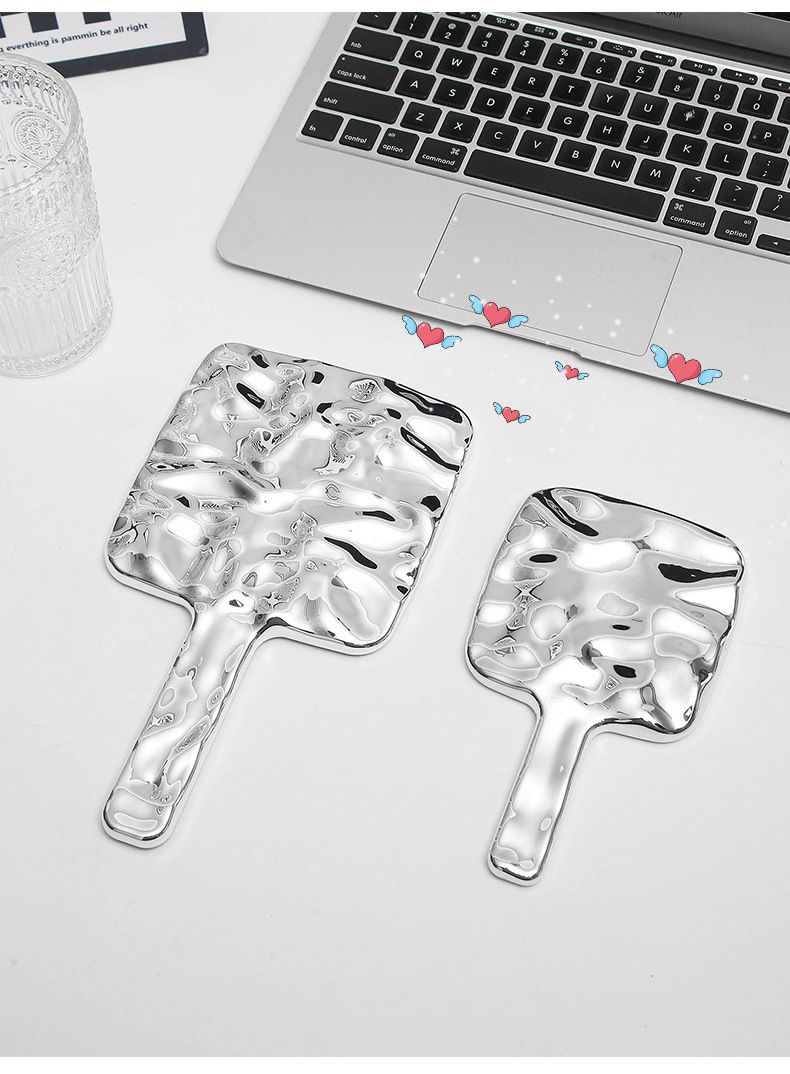 Home Improvement Internet Celebrity High End Handheld Makeup Mirror Home Retro Ins Style Mirror Female Portable Handheld Beauty Mirror_voghion.com
