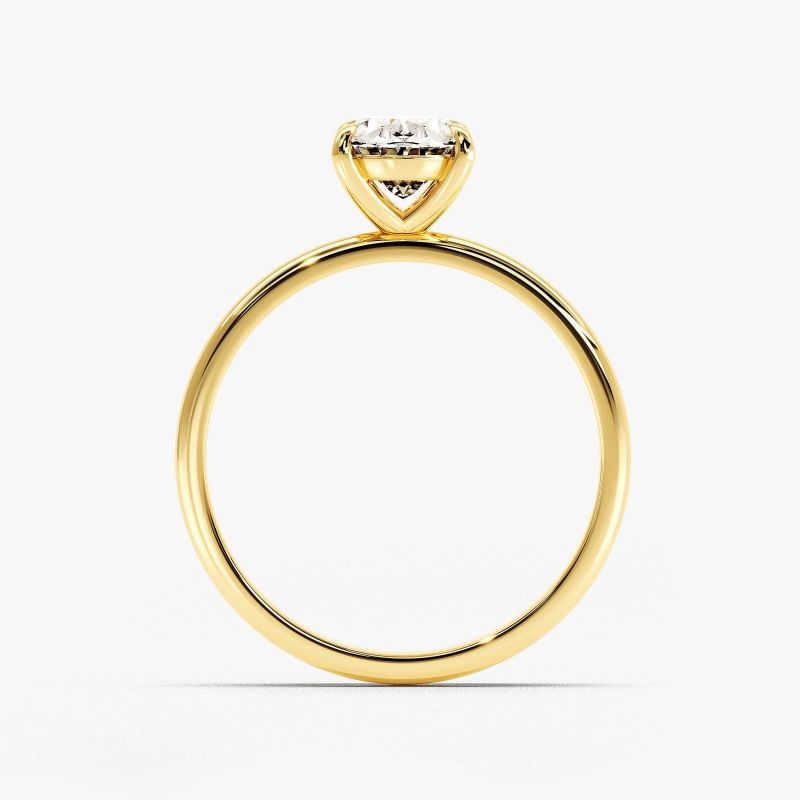 Anello ovale in moissanite da donna, a quattro griffe, semplice, placcato in oro, in argento sterling S925, a forma di uovo_voghion.com
