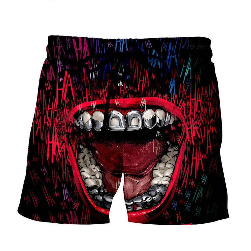 Men's Devil Clown 3D Shorts Casual Beach Pants Shorts _voghion.com