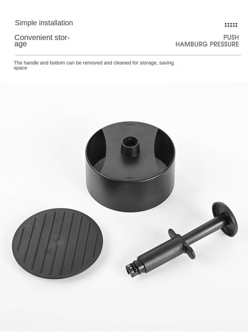 Prensa de hamburguesas Manual redonda, máquina para hacer hamburguesas de ternera antiadherente con 100 papeles de aceite de silicona para cocina casera_voghion.com