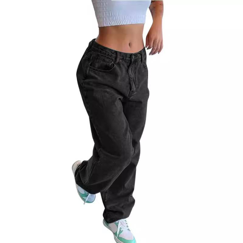Pantaloni in denim larghi e larghi alla moda per donna_voghion.com